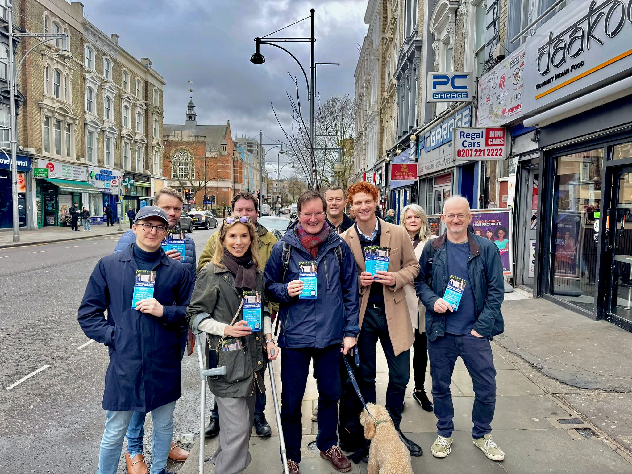 Marc Goldfinger canvassing